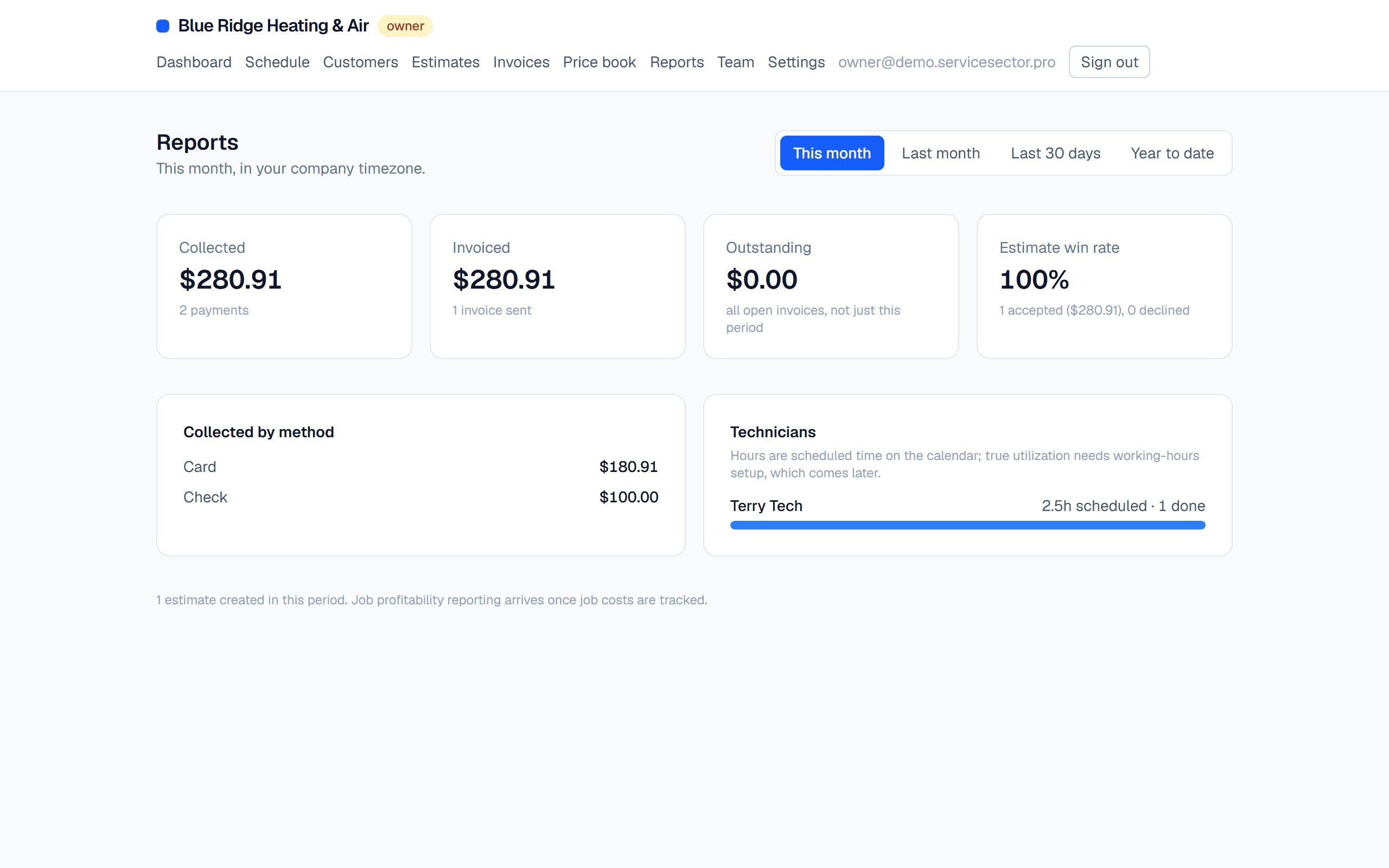 Reports without spreadsheets screenshot